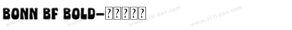 Bonn BF Bold字体转换